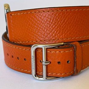 HERMÈS x Apple Orange 38mm Leather Double Tour Watch Strap Band Only